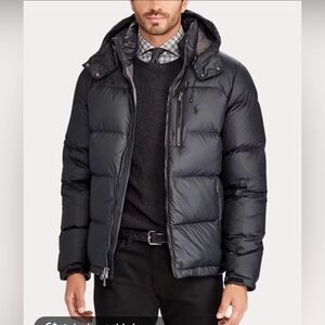 POLO RALPH LAUREN Down Jacket XL Nylon Men's Navy Puffer Jacket